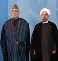 در حاشیه اجلاس شانگهای:  کرزی و روحانی بر گسترش روابط دو جانبه تأکید کردند
