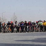 رکاب‎زنی دوچرخه سواران برای کاهش آلوده‎گی‎ها در کابل