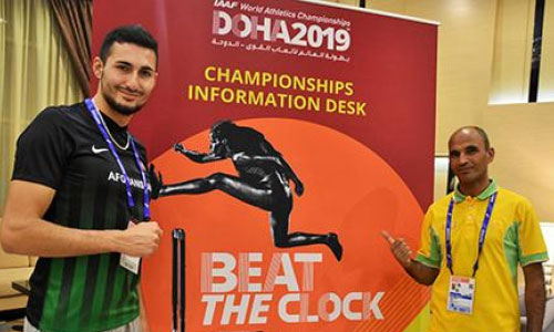 اشتراک ورزشکار دوش افغان  در رقابت‌های قهرمانی  اتلتیک جهان در قطر