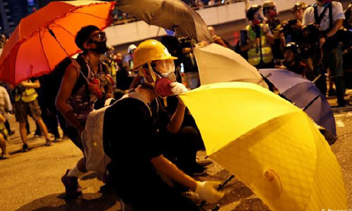 درگیری‌های خشونت‌آمیز در سالروز «جنبش چتر» در هانگ‌کانگ
