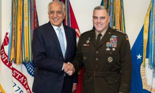 دیدار خلیلزاد و رئیس ستاد ارتش امریکا؛  پیشرفت‌های دو دهه در افغانستان حفظ می‌شود
