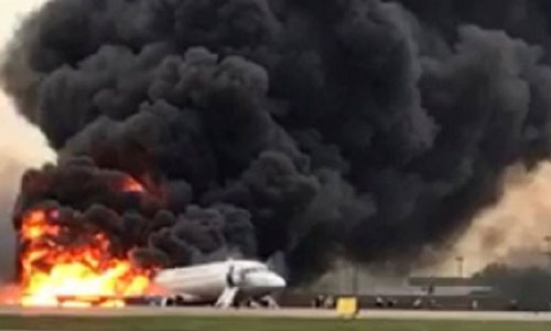 مرگ دست‌کم ۴۱ نفر در آتش‌سوزی هواپیمای روسی