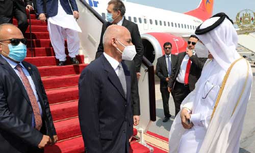 رییس جمهور اشرف غنی با هیأت  مذاکره کننده دولت افغانستان در دوحه دیدار کرد