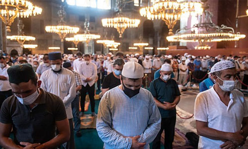 اولین نماز جمعه ایاصوفیه در نزدیک یک قرن