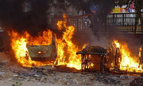 پنج کشته در تظاهرات ضد قانون شهروندی در دهلی همزمان با سفر ترامپ به هند