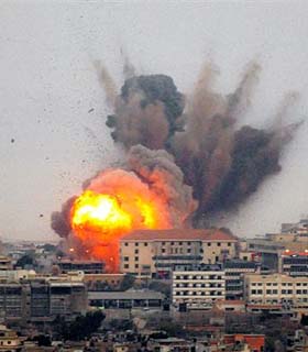 حمله تلافی جویانه اسرائیل  به نوار غزه