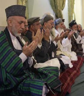 مراسم فاتحۀ استاد ربانى در مساجد شهر کابل و ولایات کشور برگزار گرديد