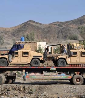 آغاز جمع آوری تجهیزات نظامی امریکا از افغانستان 